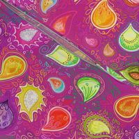 Fruit Paisley Pink Multi