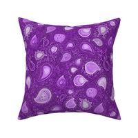 Fruit Paisley Purple Monochrome