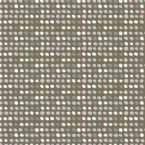 Ramble Dots in Pink, Green and Gray