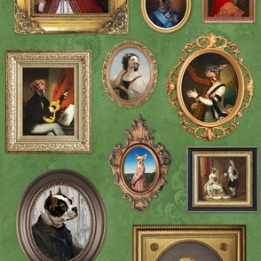 Dog Lovers Portrait Collection in apple green 
