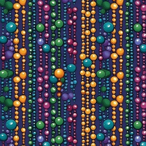  Spoonflower Fabric - Bold Mardi Gras Beads Carnivale