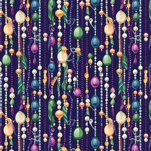 purple green and gold mardi gras beads 