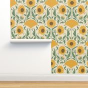sun mosaic and sunflower- apricity- large scale