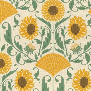 sun mosaic and sunflower- apricity- large scale