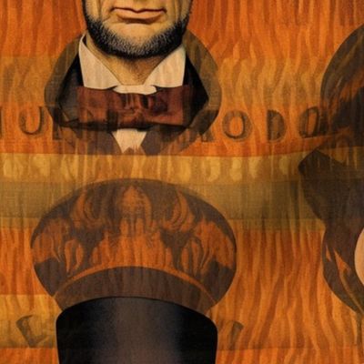 portrait of a steampunk president lincoln inspired by modigliani