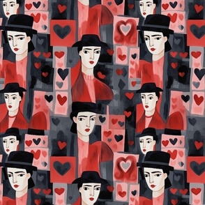 my true love valentine wears a cubism fedora inspired by modigliani