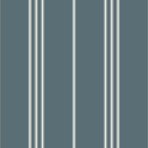 micro scale // classic ticking stripes - creamy white_ marble blue 02 - traditional simple minimalist