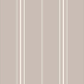 micro scale // classic ticking stripes - creamy white_ silver rust blush 02 - traditional simple minimalist