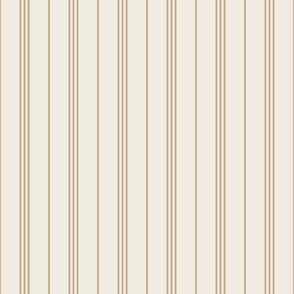 micro scale // classic ticking stripes - creamy white_ lion gold mustard yellow - traditional simple minimalist