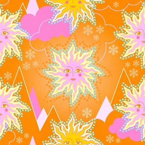 Winter Boho Sunshine - Apricity 1. #bohosun #pinkandorange #whimsyboho