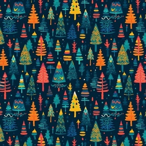 forest of kawaii christmas trees