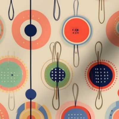 hilma af klint inspired geometric abstract paperclip circles