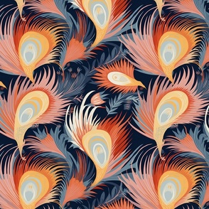 phoenix feathers inspired by hilma af klint