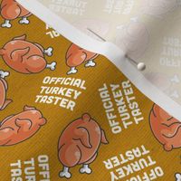 Thanksgiving Official Turkey Taster Orange Gold Yellow Thanksgiving Cute, Thanksgiving Fabric