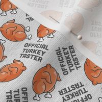 Thanksgiving Official Turkey Taster Grey, Thanksgiving Fabric