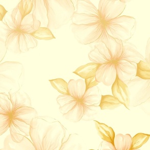 Yellow Watercolor flowers