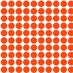 Orange n White Polkas