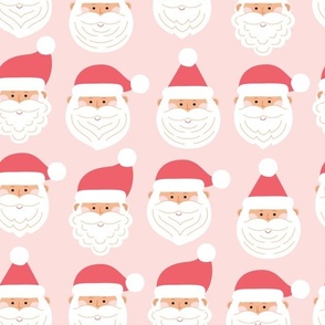 Jolly Santa Claus on Pink