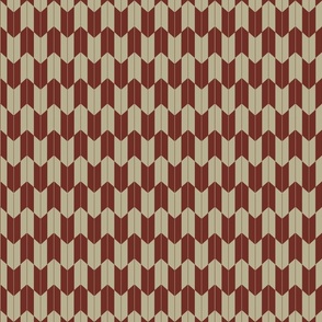 Japanese Yagasuri Arrow Pattern in Redbrick  