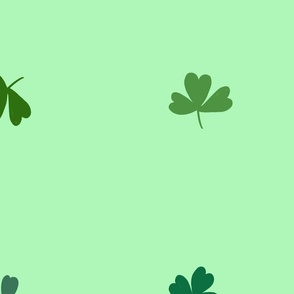 shamrocks light green wallpaper scale