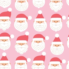X Large / Jolly Santa Claus on Bright Pink