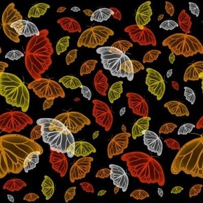 Monarch Butterfly Graphic red yellow orange white black