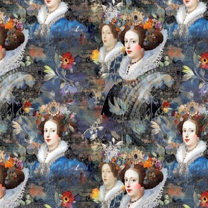 royal renaissance queen inspired by claude monet