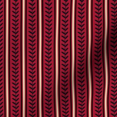Smaller Scale Team Spirit Baseball Vertical Stitch Stripes in Arizona Diamondbacks Colors Sand Sonoran Red and Black