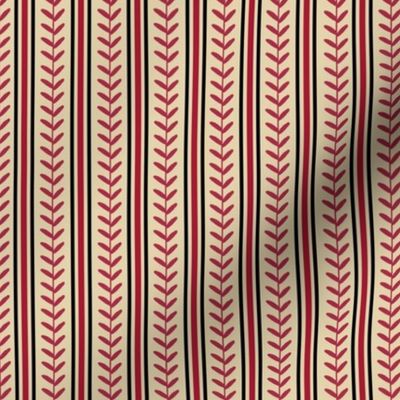 Smaller Scale Team Spirit Baseball Vertical Stitch Stripes in Arizona Diamondbacks Colors Sonoran Red Black and Sand
