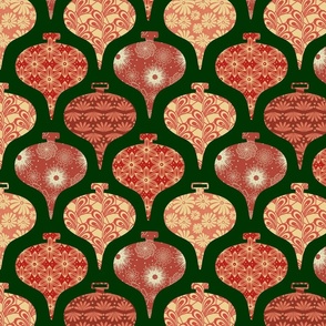 Floral Ornaments - Green