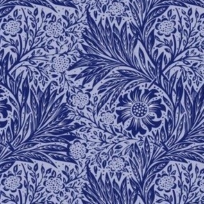 1875 "Marigold" by William Morris in Cobalt Blue - Coordinate