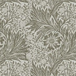 1875 "Marigold" by William Morris in Regency Sage - Coordinate