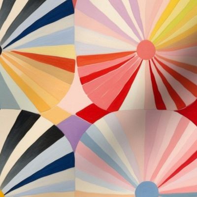groovy stripe circle abstract geometric rainbows
