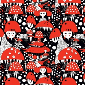 mushroom forest of the red queen