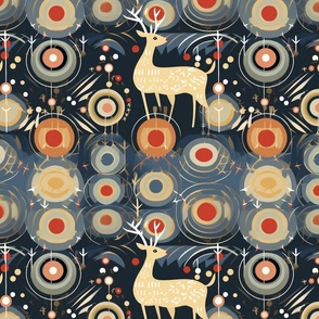 geometric reindeer inspired by hilma af klint