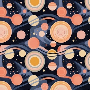 geometric art nouveau outer space inspired by hilma af klint