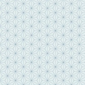 Japanese Asanoha Pattern, A Traditional Hemp Leaf Design in Neutral Faded Blue 
