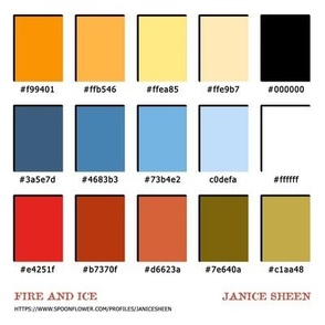 Collection Colour Swatch - Fire and Ice Collection