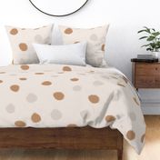 Large Textured Spots in Neutral Gentle Earthy Hues 
