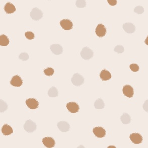 Large Textured Spots in Neutral Gentle Earthy Hues 
