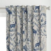 Winter Woodland Toile (navy) XXLRG