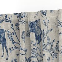 Winter Woodland Toile (navy) XXLRG