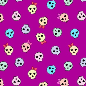 Cute Skulls - purple