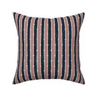 Ladder Stripes - Navy and Pink - Fresh Coastal Collection