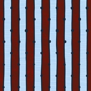 Ladder Stripes - Red and Blue - Fresh Coastal Collection