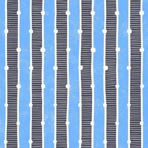 Ladder Stripes - Sky Blue - Fresh Coastal Collection