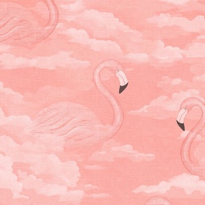 Flamingo Clouds - Coral Pink
