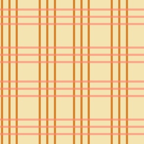 orange and pink line pattern on yellow