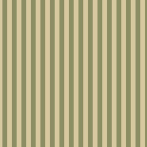 vertical stripes - olive and cream