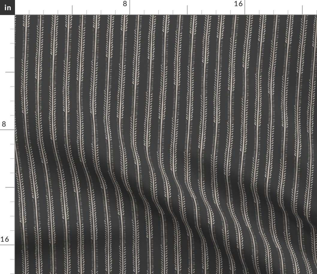 Boho Borders -  Elegant Decorative Stripes in Black and Off White tones